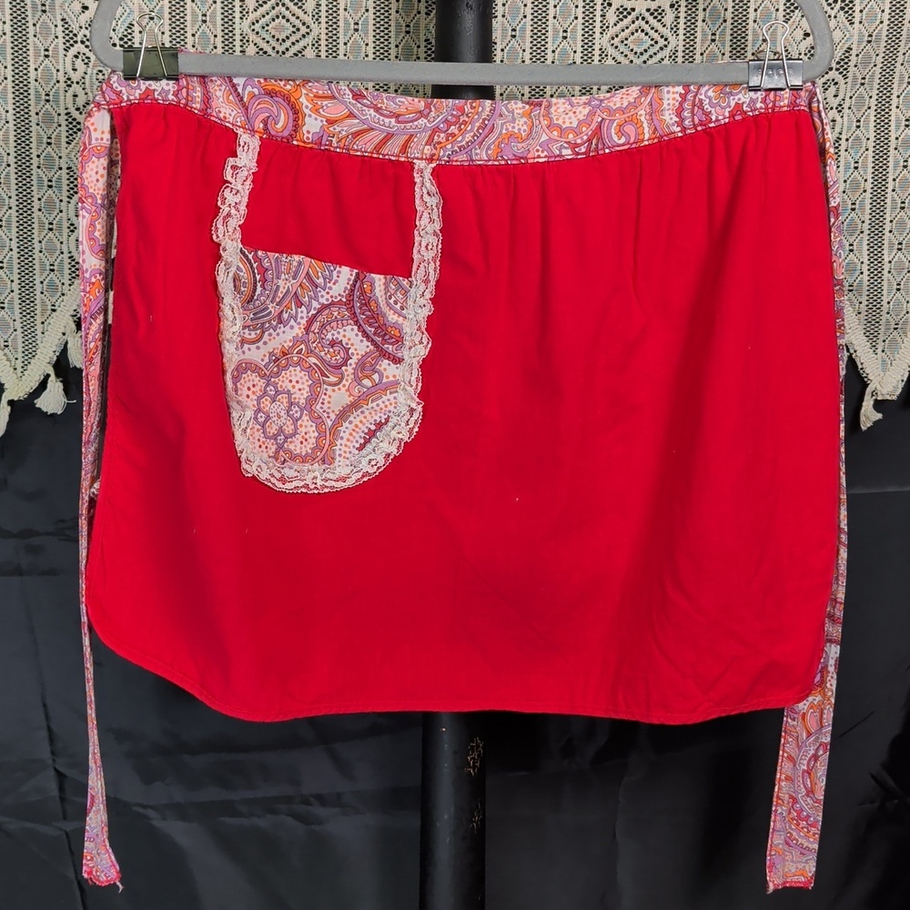 Vintage Apron Paisley Reversible Kitchen - Picture 2 of 5